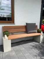 Gartenbank mit Lehne aus Bangkirai, Beton und Holz, individuell Nordrhein-Westfalen - Erwitte Vorschau