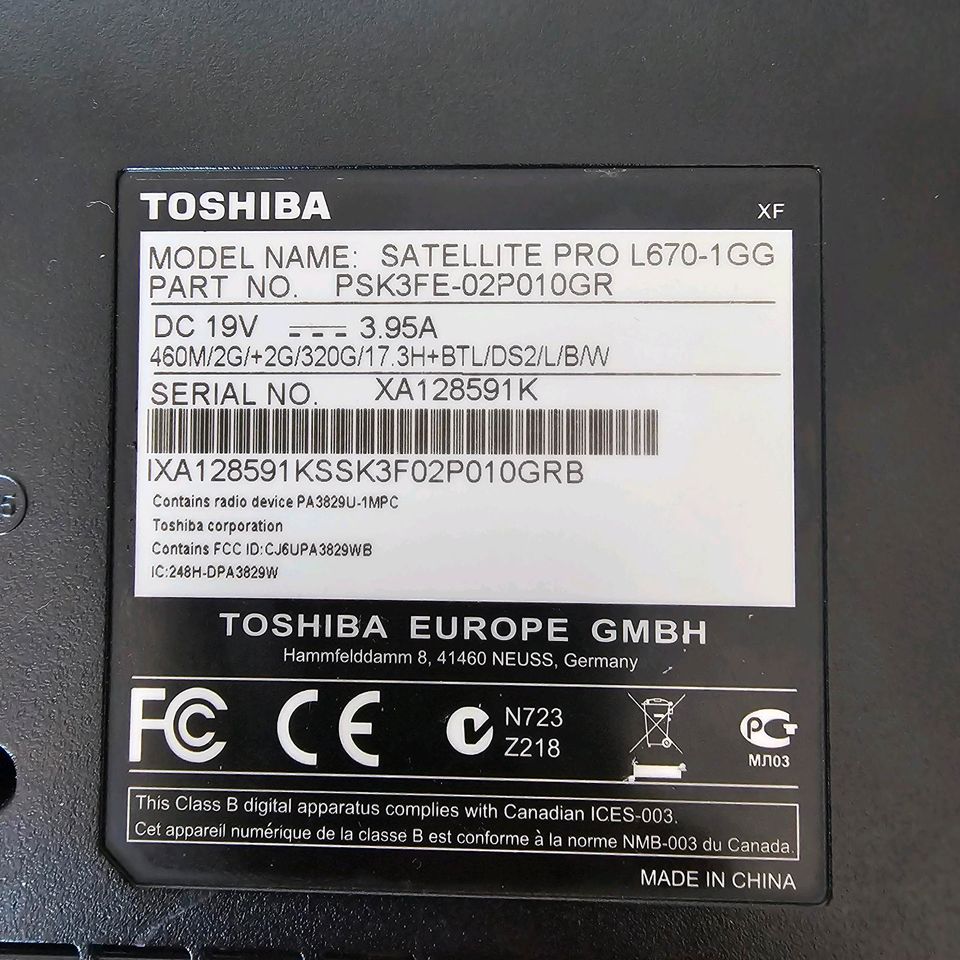 Toshiba Satellite Pro L670-1GG in Ubstadt-Weiher