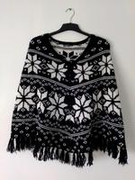 Poncho / ONE SIZE / Schönes Muster/Schwarz + Weiß/Herbst/Winter Hessen - Neuhof Vorschau