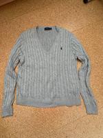 Ralph Lauren  Strick Pullover Zopfmuster V-Ausschnitt hellgrau XL Bayern - Tittling Vorschau