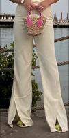 SHEIN Schlaghose Hose mit weitem Bein Schlitz Creme Nordrhein-Westfalen - Hamm Vorschau