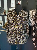 Sommer Bluse Gr.40 Leo Takko Schwarz gemustert gelb Niedersachsen - Uelzen Vorschau