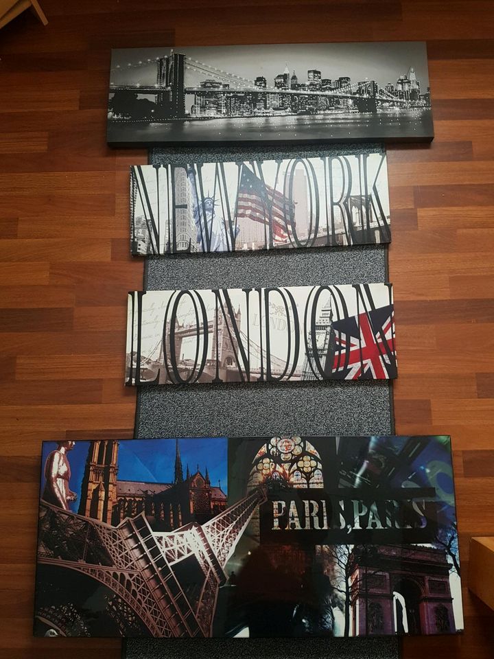 4 Bilder, New York, London, Paris zu verkaufen in Delmenhorst