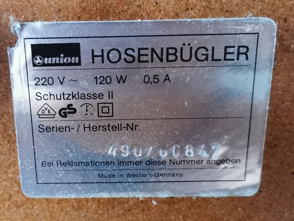 Union Pressboy elektr. Hosenbügler / Hosenpresse / Herrendiener in München
