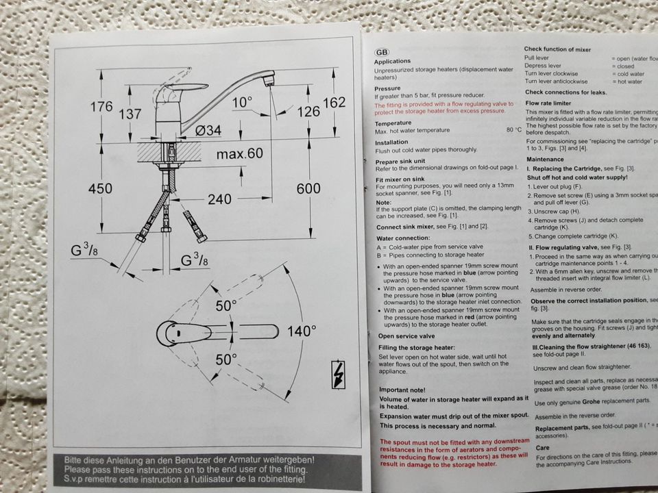 Grohe Eurodisc Spültischbatterie 1/2" chrom in Wenden