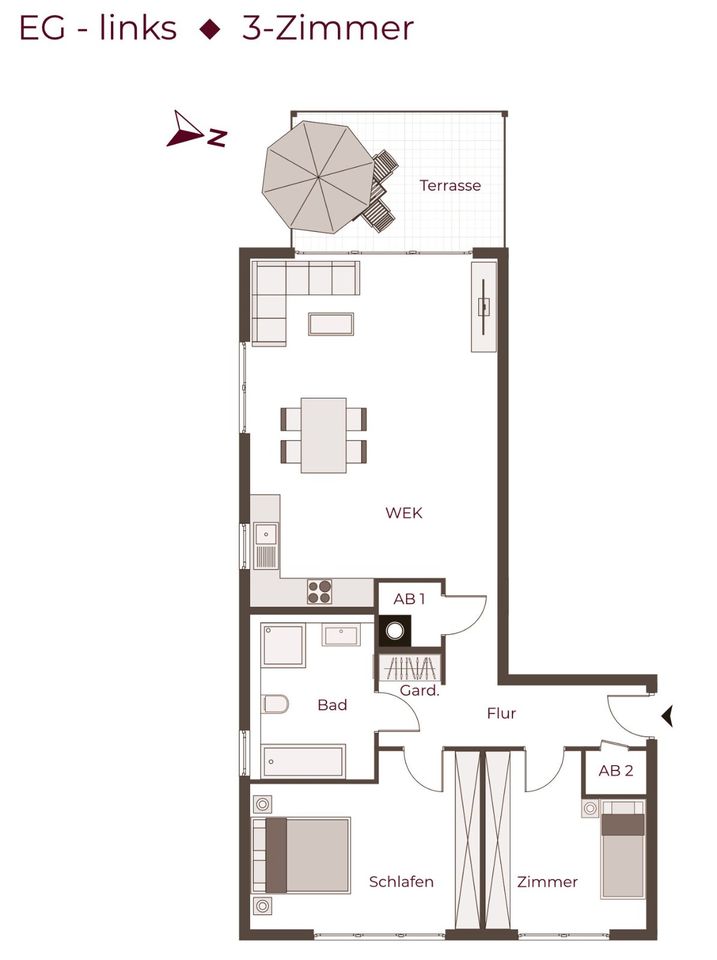 Grunderwerbssteuer geschenkt!* BV Achter de Höf: Helle 3-Zi-Terrassen-Wohnung! Bezug Sommer 2024! in Kisdorf