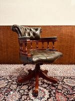 Klassisch Englisch Captain Chair Chesterfield Bürostuhl Grün Nordrhein-Westfalen - Brüggen Vorschau