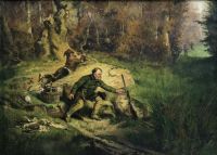 Das gestörte Picknick - Anton Heinrich Dieffenbach | Gemälde Öl/L Sachsen-Anhalt - Quedlinburg Vorschau