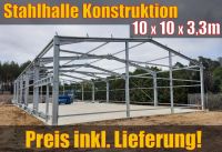 10x10x3,3m Stahlhalle Konstruktion - Industriehalle Lagerhalle PV Bremen-Mitte - Bahnhofsvorstadt  Vorschau