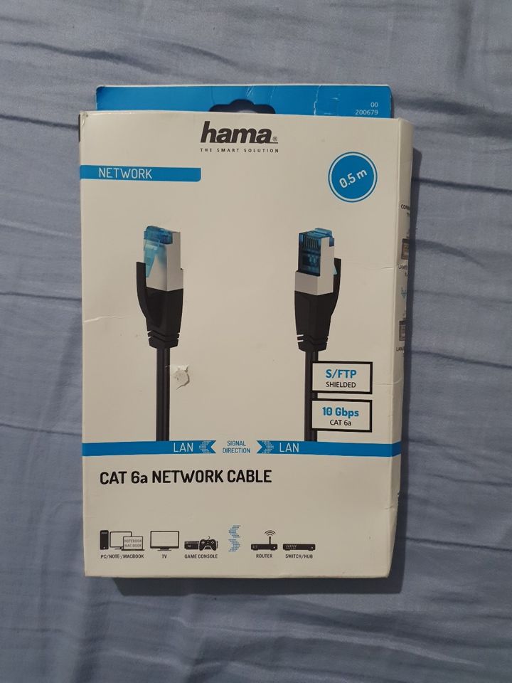 Hama Adapter / Kabel / Stecker Netzwerkkabel CAT-6a (0,5m) in Stuttgart