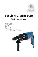 ▶️Bohrhammer Bosch Pro | mieten Verleih Niedersachsen - Vastorf Vorschau