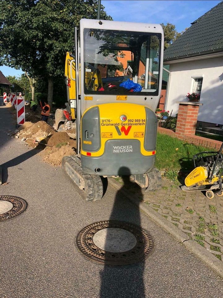 Minibagger Bagger Wacker Neuson ET 16 Mieten Verleih in Geesthacht