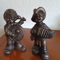 Musikantenduo, Patina bronzeartig patiniert, Höhe ca. 20 cm Nordrhein-Westfalen - Altena Vorschau