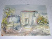 Originales Aquarell Tunesischen Landschaft, 1970 Brandenburg - Wandlitz Vorschau