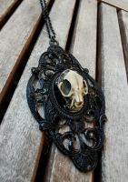 Katzen Schädel Katze Skull Gothic Goth WGT Kette Halskette Nordrhein-Westfalen - Solingen Vorschau