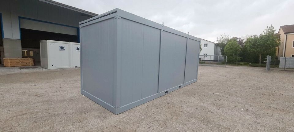 ► Lieferung & Transport auf Anfrage ◄ Baustellencontainer 6 x 2,4 Meter inkl. Rollladen - Containerverkauf - Baucontainer Bürocontainer Officecontainer Containerbüro Mannschaftscontainer Umkleide neu in Brunnen