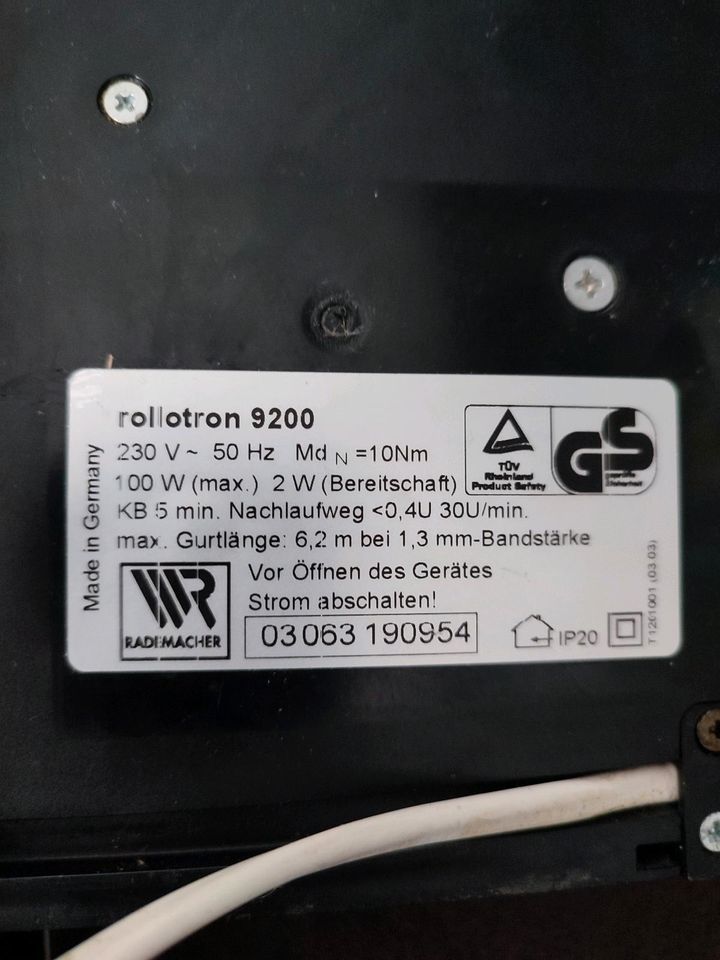 Rademacher Rollotron Gurtwickler 9200 in Hörstel