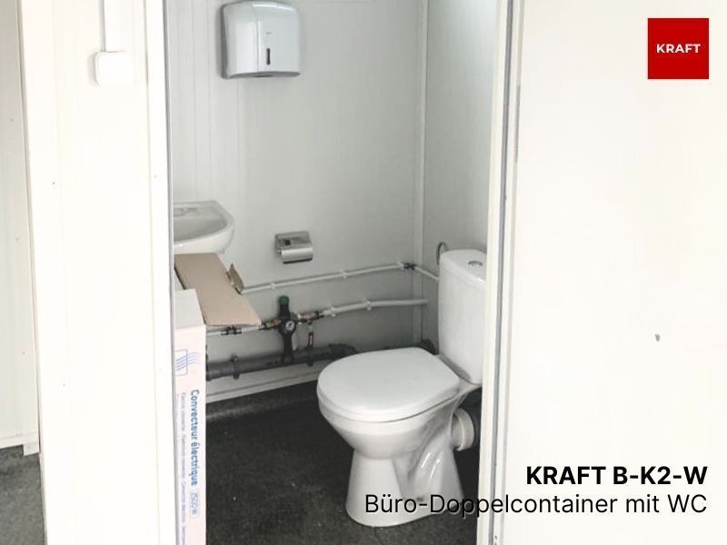 Bürocontainer Doppelcontainer mit WC / Toilette (NEU) 605x490 cm in Kaiserslautern
