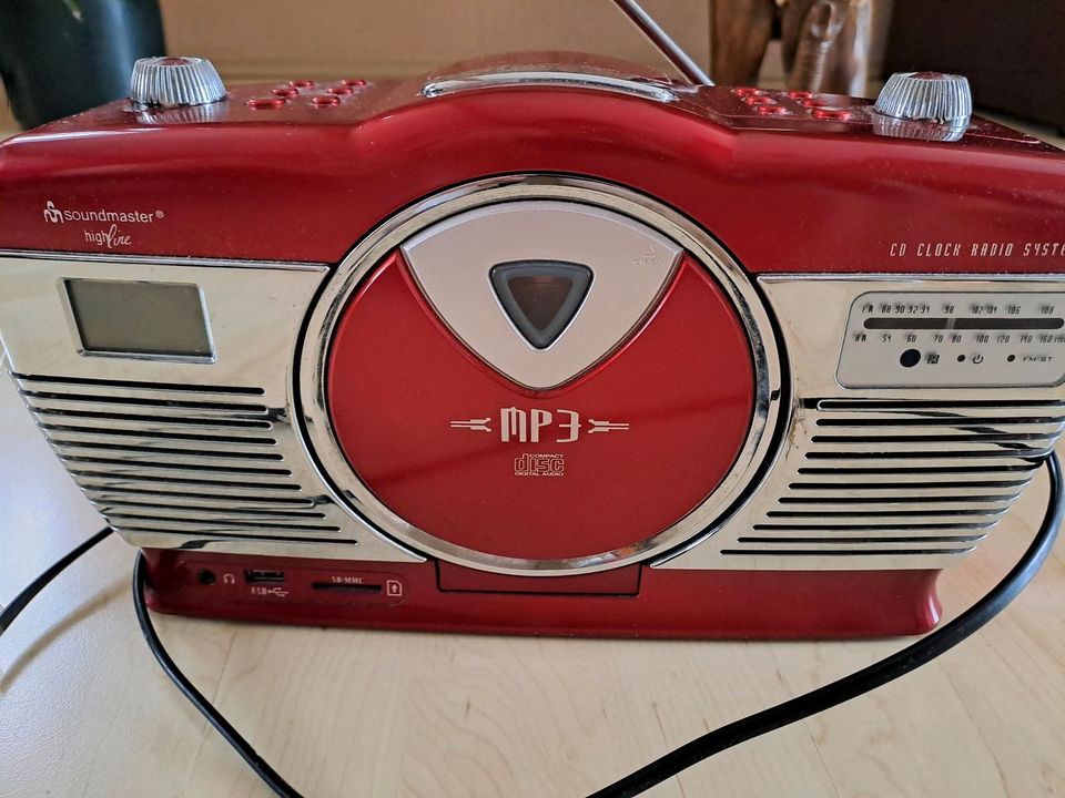 Soundmaster Radio Retro Vintage rot in Hohenstein-Ernstthal