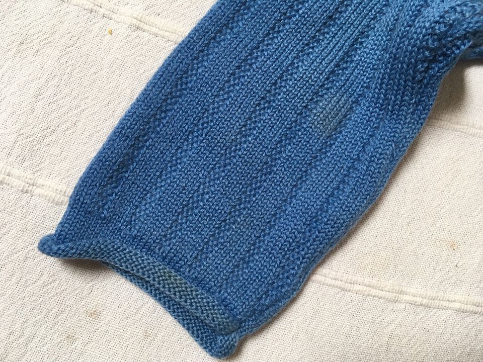 DISANA Pullover Schurwolle blau Größe 110/116 in Beelitz