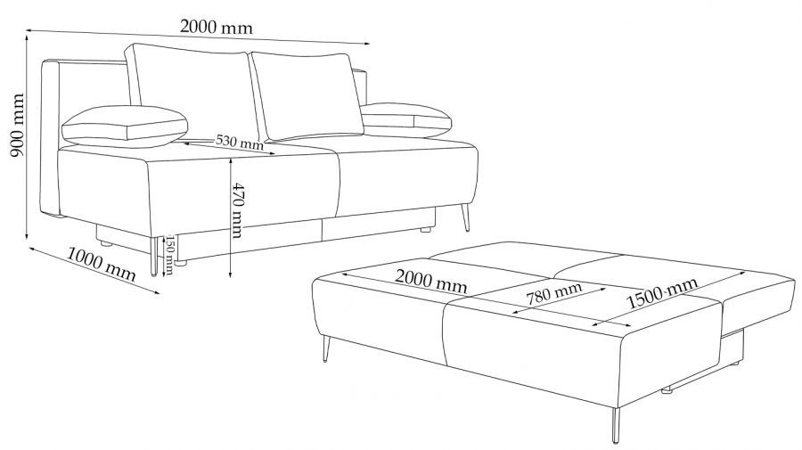 Sofa Darwin mit Boxspringpolsterung. Konstanta Möbelhaus in Berlin