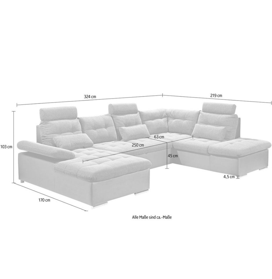 Wohnlandschaft.Polstergarnitur.Sofa.Couch.Wohnzimmer UVP 2609€ in Kirchhain