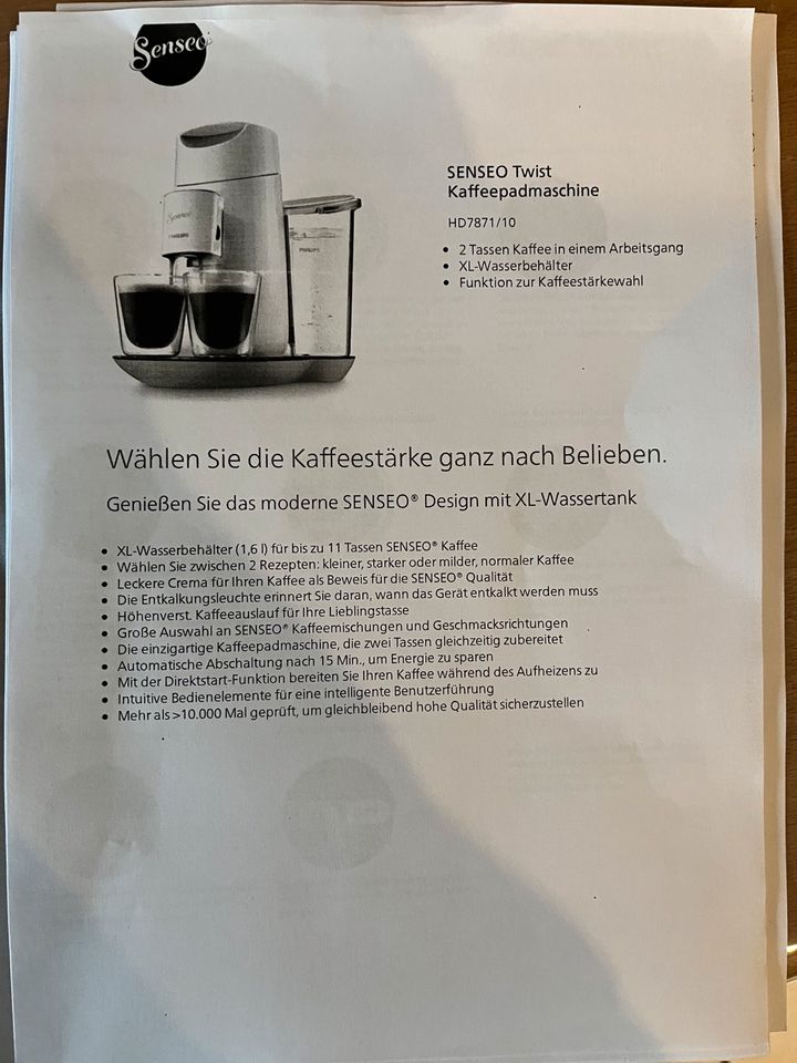 Philips Senseo Twist Type HD 7871/10 Kaffeepadmaschine in Waldfeucht