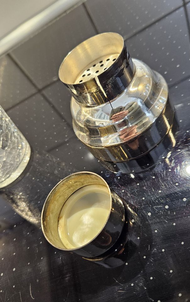 Cocktail-Set aus Kristallglas / Craquele in Georgsmarienhütte