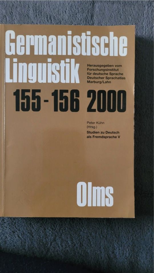 Studien zu DaF V Germanistische Linguistik 155- 156 2000 in Lingen (Ems)
