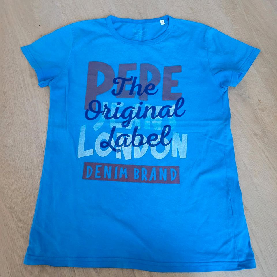 Blaues T-Shirt von Pepe Jeans, Gr. 158/164 in Bremen