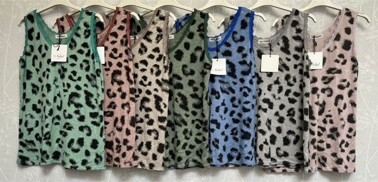 Damen Leo Leopard top Baumwolle m l xl in Groß-Gerau