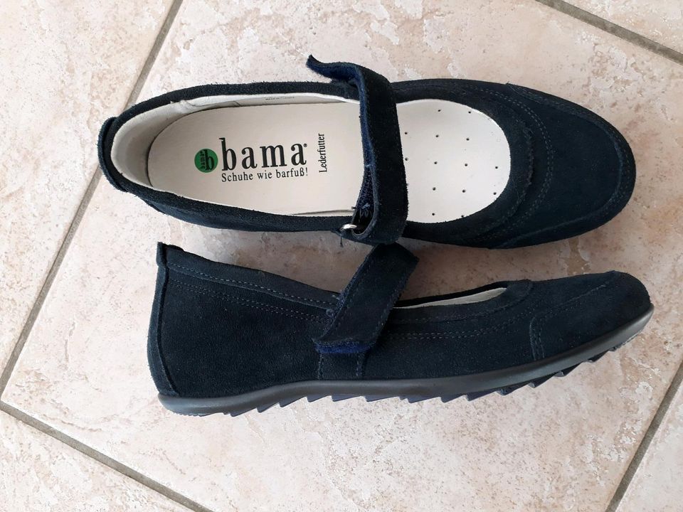 Bama Ballerina Leder / blau, Gr. 36 - neuwertig in Thermalbad Wiesenbad