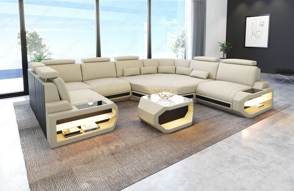 Polster Sofa Wohnlandschaft Asti Mini mit Relaxecke und USB-Port in Berlin