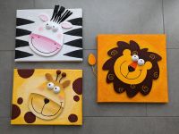 Set: 3 Bilder fürs Kinderzimmer: Zebra, Giraffe und Löwe, 3D Bild Baden-Württemberg - Schwaigern Vorschau