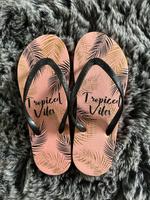 Neu! Flip Flops Gr. 37/38 rosa pink schwarz Glitzer ungetragen Bayern - Schwarzenbruck Vorschau