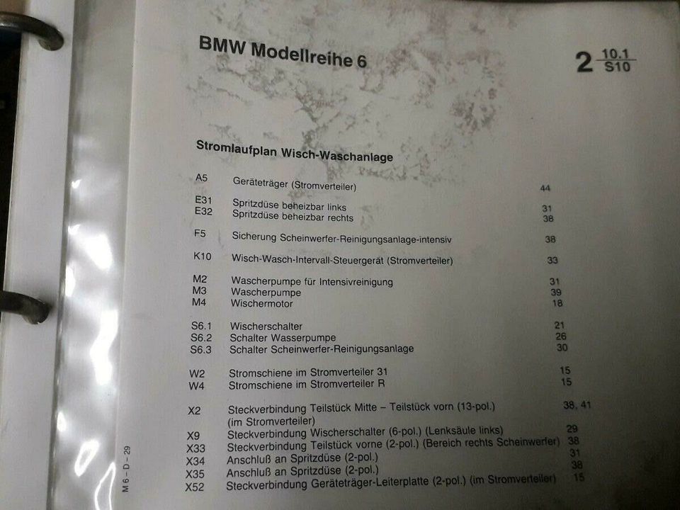 BMW Schaltpläne Modellreihe 6 635 Fahrzeugelektrik in Wittstock/Dosse