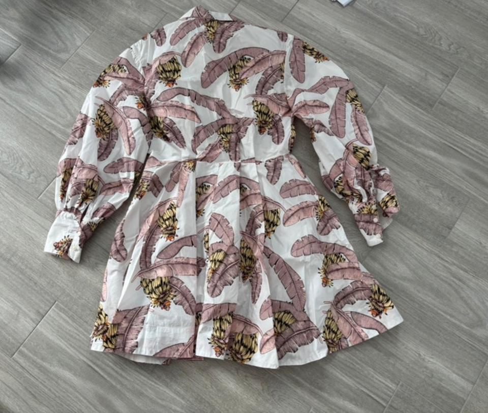 Kleid H&M Größe 36 weiß rosa Frühling Sommer in Hohenlockstedt