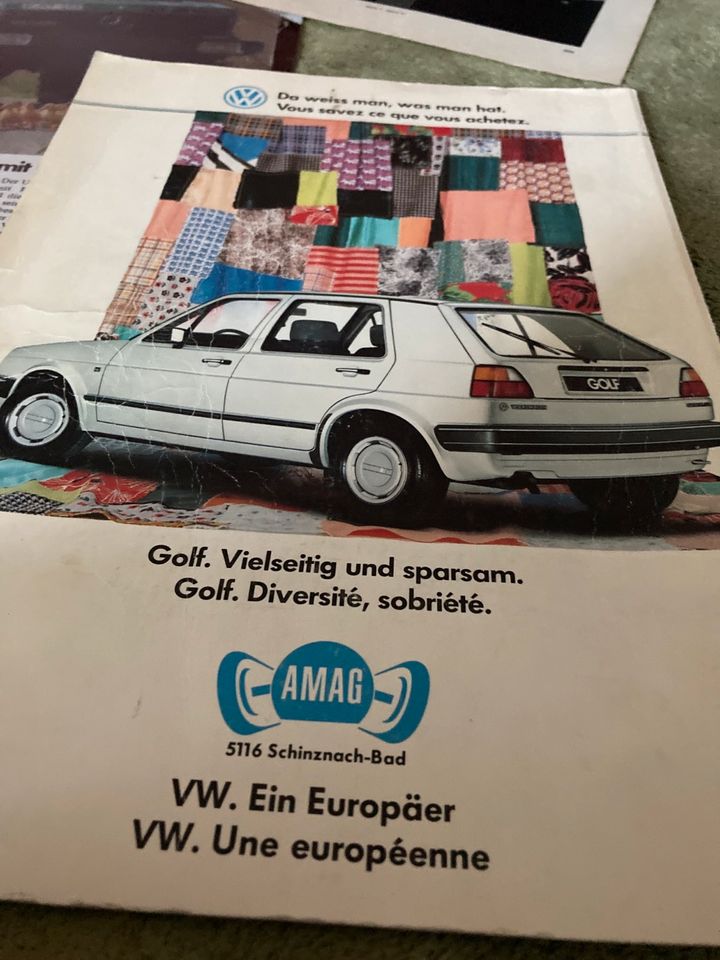 Ca 1984/85 seltene CH Anzeige Weber vergaser / Golf 2 in München