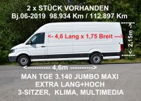 MAN TGE 3.140 MAXI JUMBO KASTEN EXTRA HOCH+LANG L4 / H4 Bj.2019 Niedersachsen - Hessisch Oldendorf Vorschau