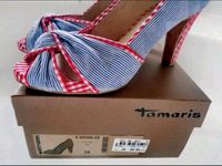 Tamaris Vintage Rockabilly Retro Pumps Rot/Blau Gr.39 Hessen - Alsfeld Vorschau