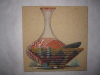 Indianer-Sandbild (Sandpainting), Vase und Korb. Nordrhein-Westfalen - Kleve Vorschau