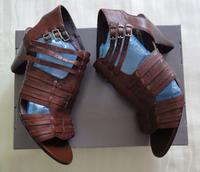 Sandalette 5th Avenue Leder 41 Dk. Braun Az. 7,0 cm, Gummieinsatz Schleswig-Holstein - Lübeck Vorschau