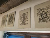 Holzschnittdrucke auf Reispapier, 4 buddhistische Motive, Nepal Niedersachsen - Wedemark Vorschau