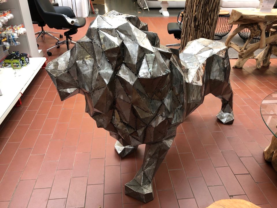 Design Löwenskulptur Deko Figur Skulptur Löwe Silber Handarbeit in Bremen