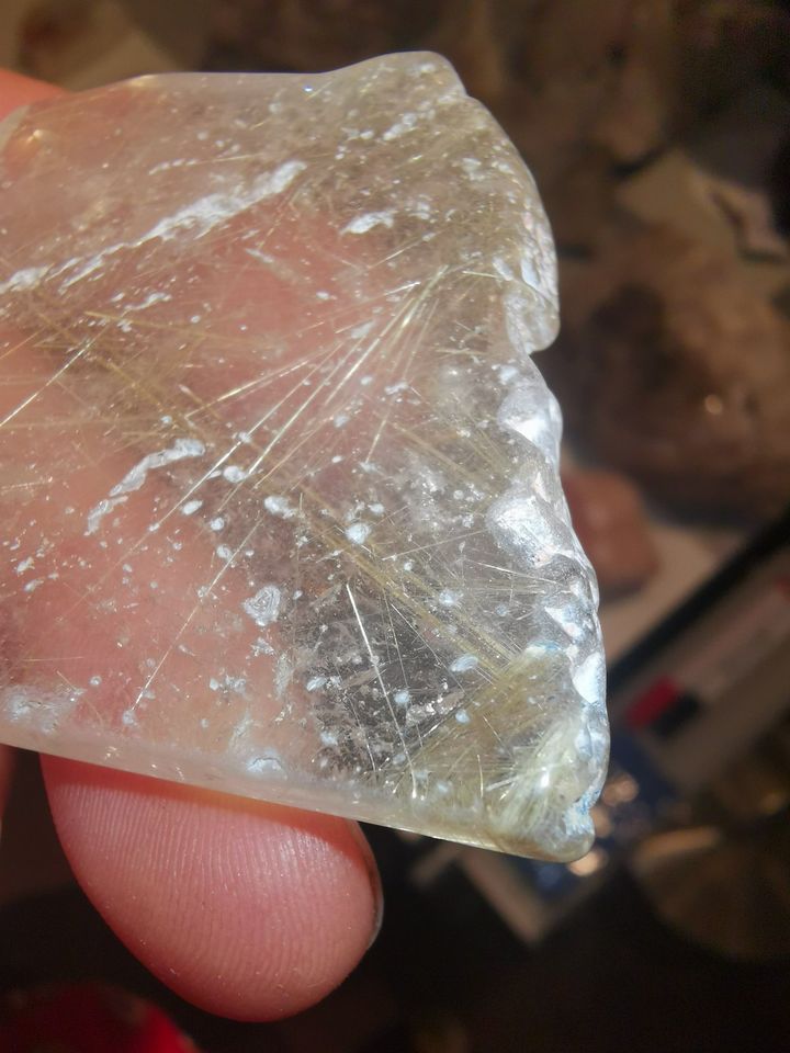XL Rutilquarz TOLL Mineralien Heilsteine Engelshaar gold RUTIL in Creußen