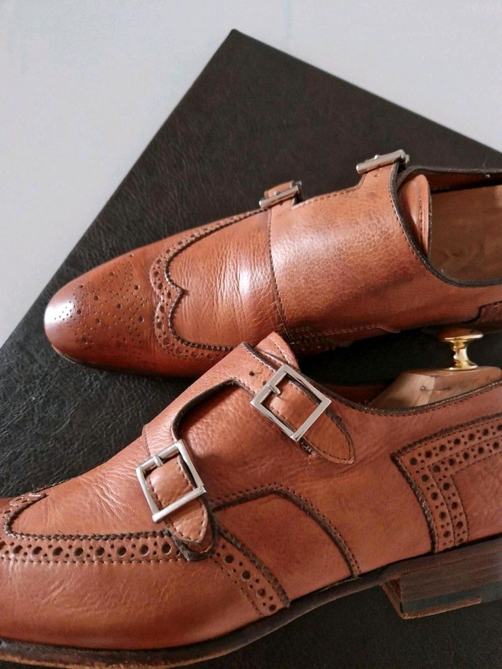 Santoni Doppelmonk Monk Gr.8 Herrenschuh 42,5 Luxus in Bad Homburg