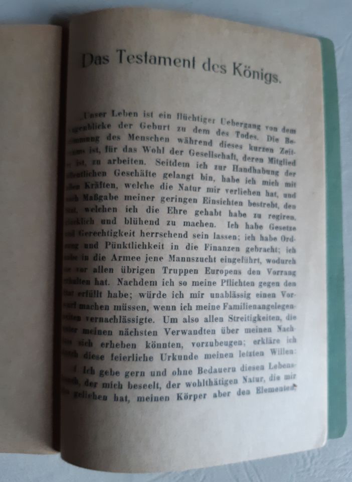 Der große König, Friedrich der Große. in Biedenkopf