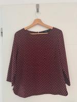 Bluse Mango Bordeaux rot mit Reißverschluss hinten Muster S 36 Düsseldorf - Stadtmitte Vorschau
