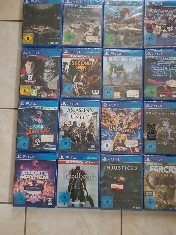 20 PS4 Spiele sind alle Neu und Orginal Verpackt in Bad Aibling