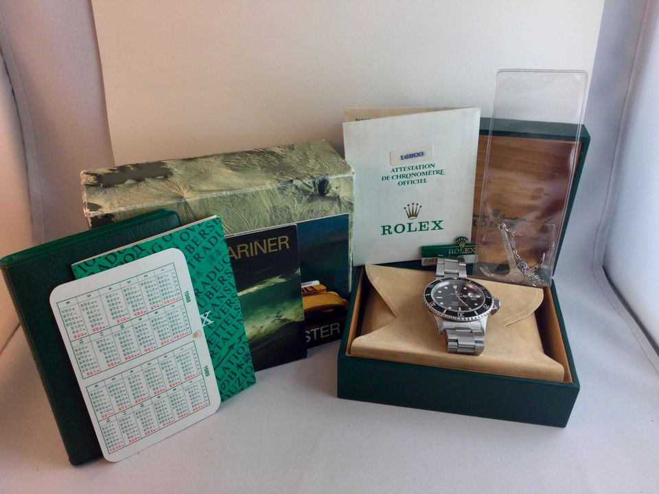 Rolex Submariner Tripel Zero 16800 / 168000 Bj.1988+Papiere+Box in Bottrop